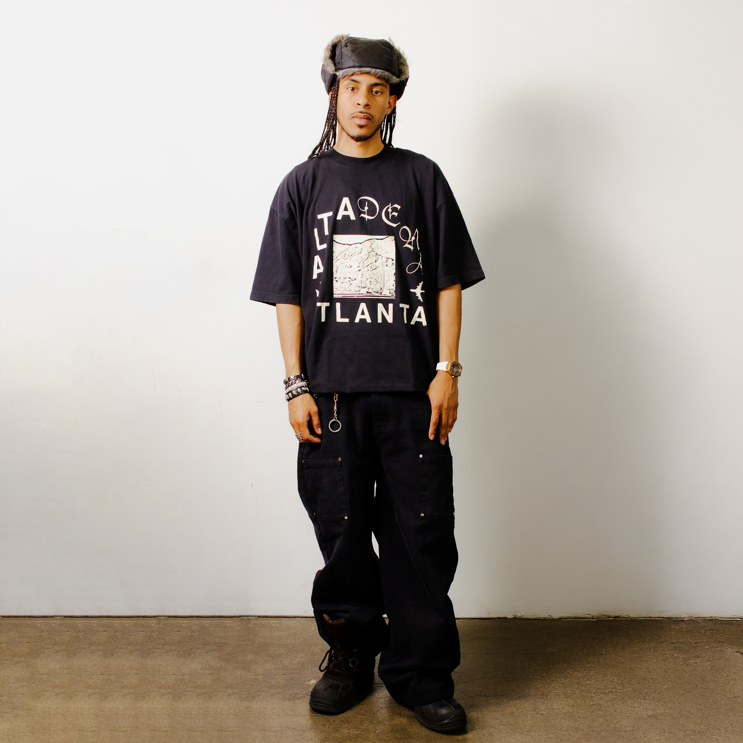 "RUNDOWN" CANVAS BOTTOMS (WASHED BLACK)
