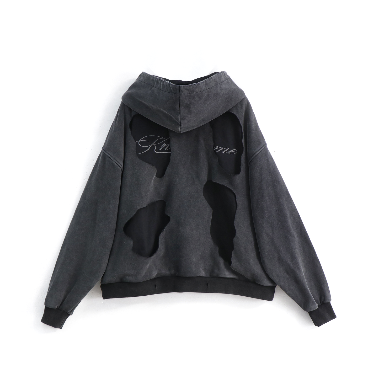 "STRIKE" HOODIE (ASH BLACK)