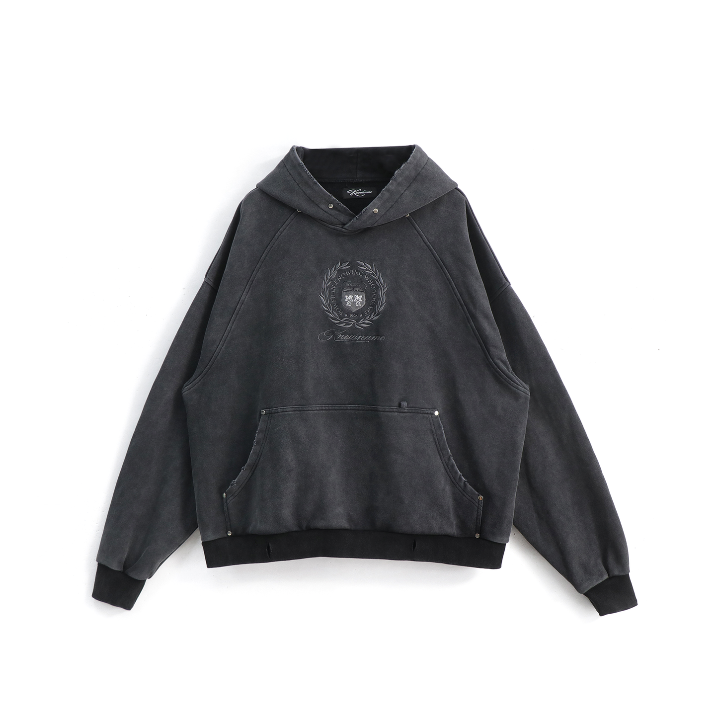 "STRIKE" HOODIE (ASH BLACK)
