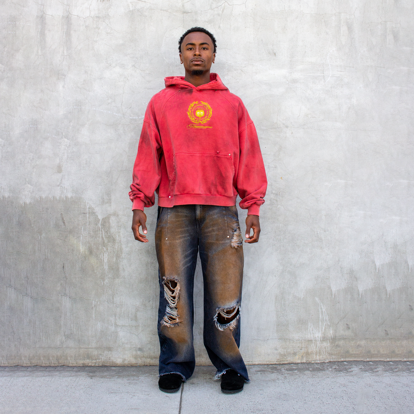 "STRIKE" HOODIE (VARSITY RED)