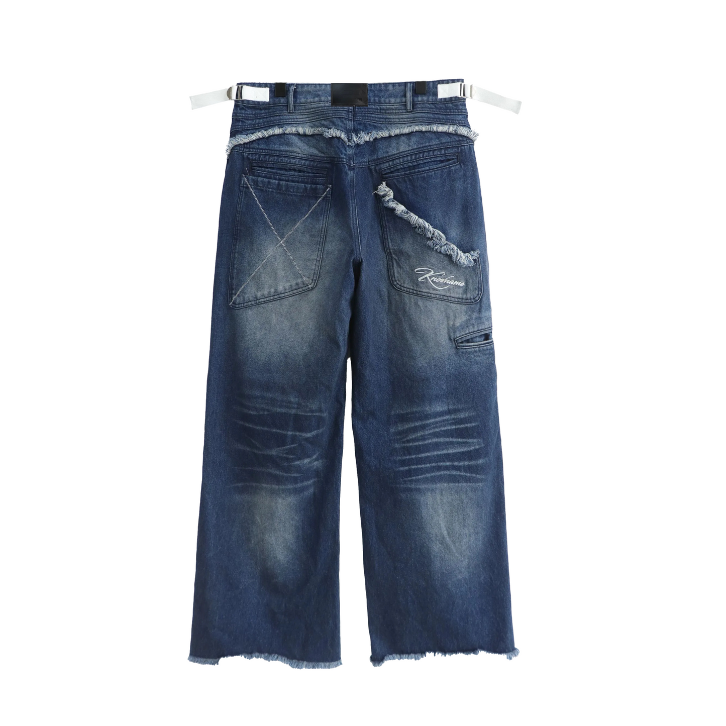 "DRAG" RIPPED DENIM (LIGHT INDIGO)
