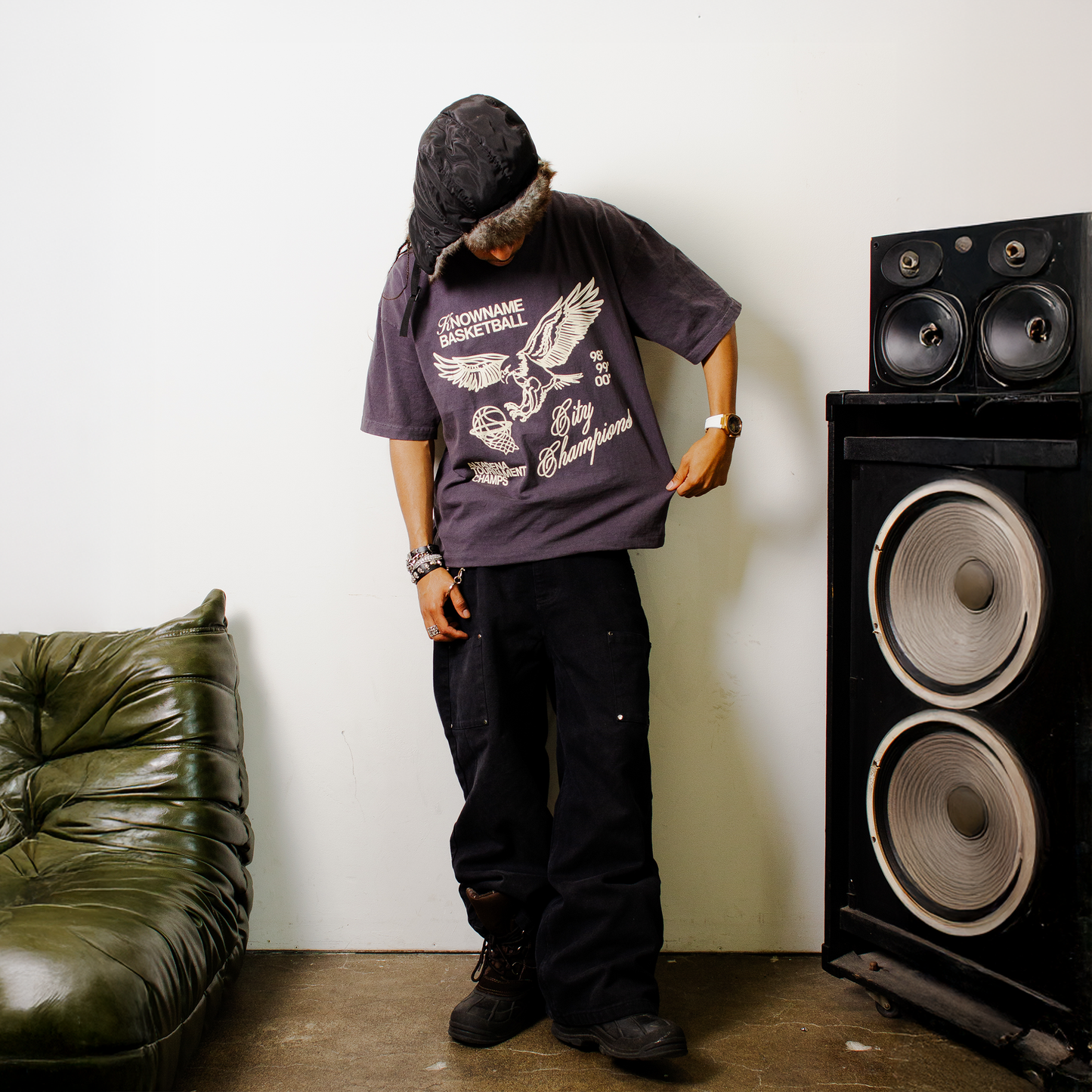 "TOURNAMENT" Tee ( Grey / Cream)