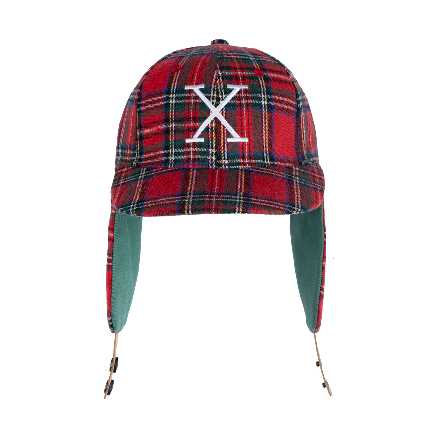 "FLAP CAP" (Red Plaid)