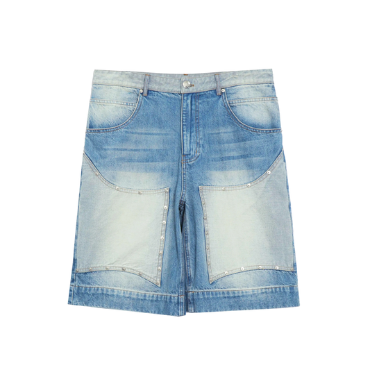 "HARDWEAR" JORTS (LIGHT WASHED BLUE)