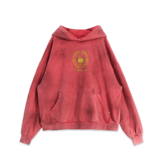 "STRIKE" HOODIE (WASHED RED)