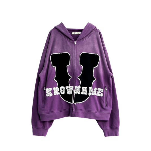 "K.N.U" ZIP UP (AGED GRAPE)